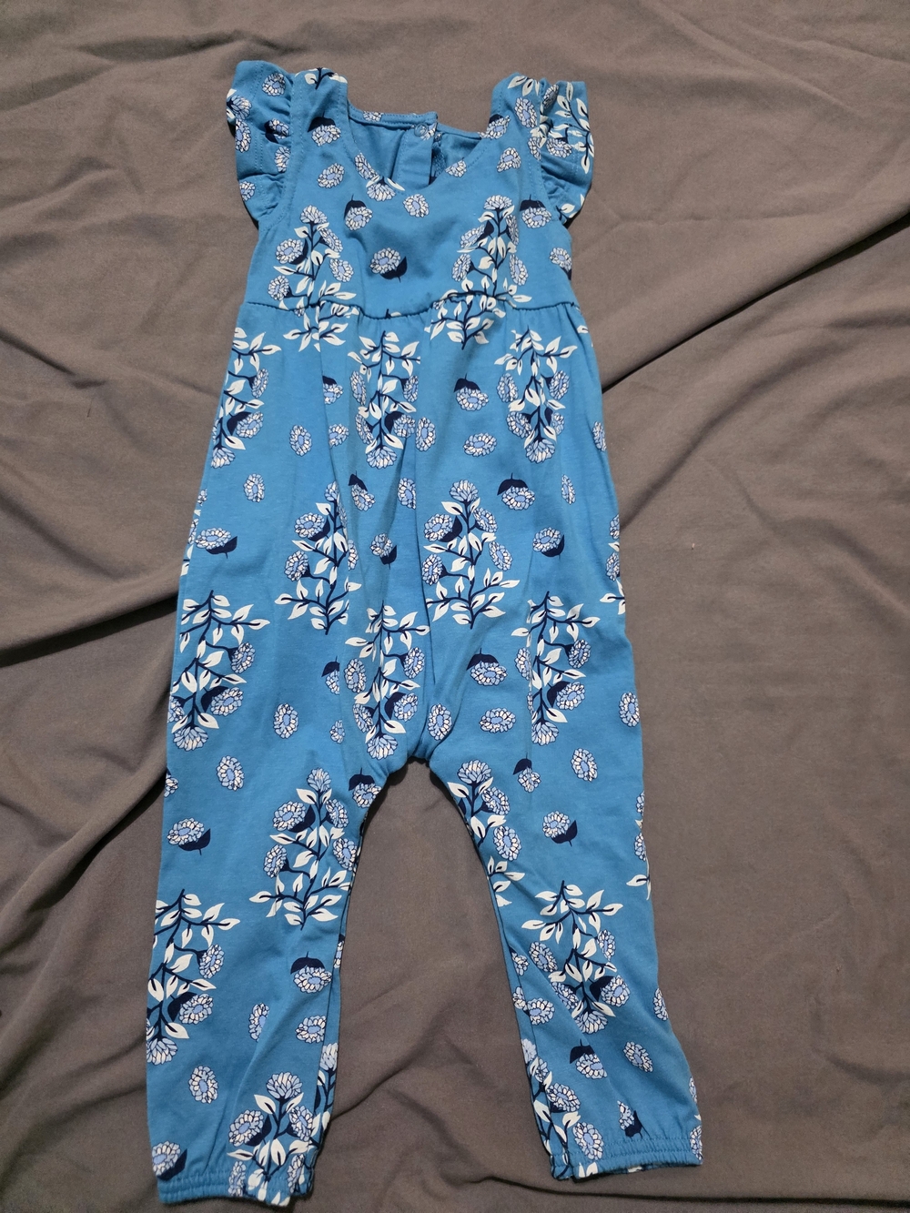 Jessica Simpson Blue Floral Girls' Romper